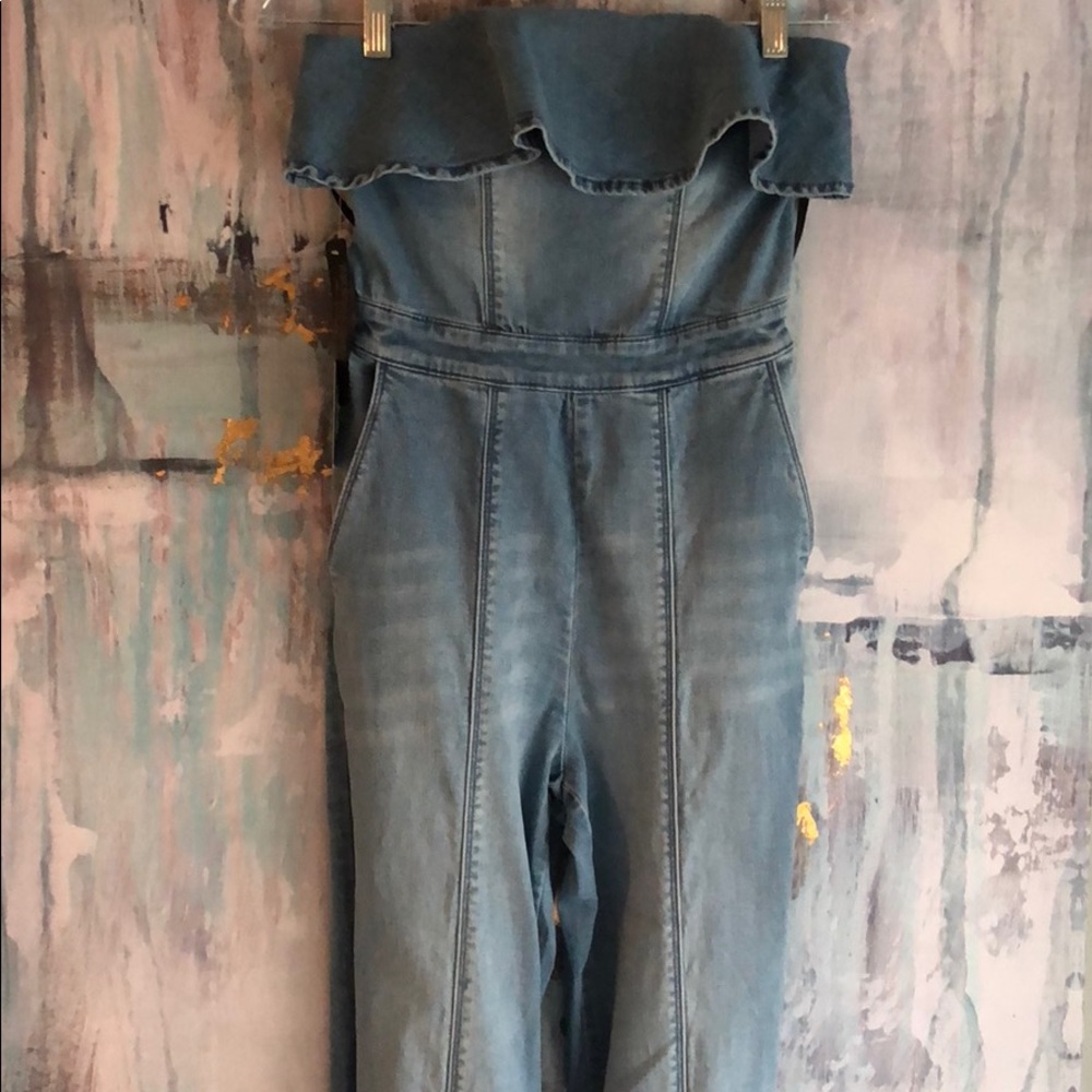 Bebe jean jumpsuit